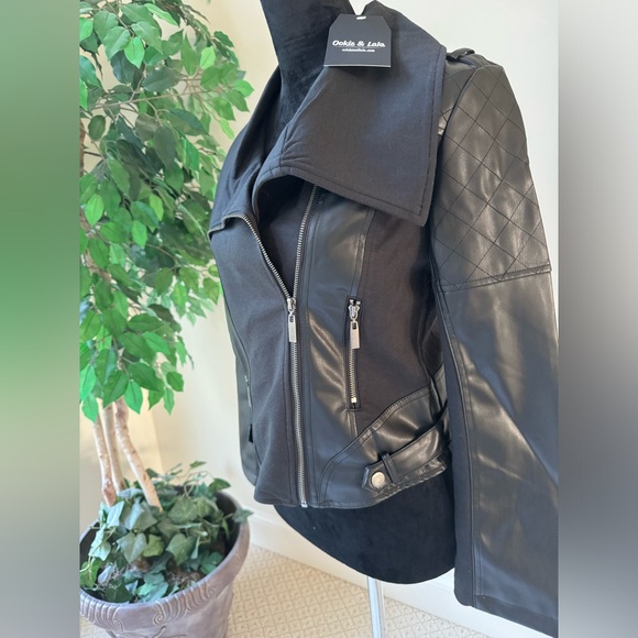Ookie & Lala
Faux Leather Mix
Quilt Drape Jacket - Picture 8 of 10